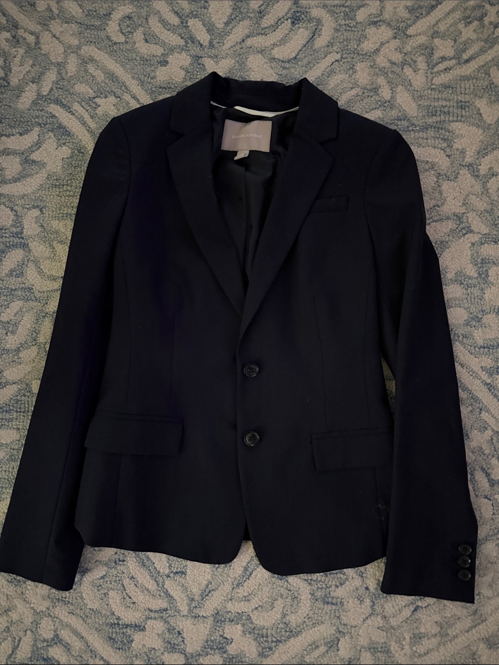 Banana Republic Women's Navy Two-Button Tailored Blazer